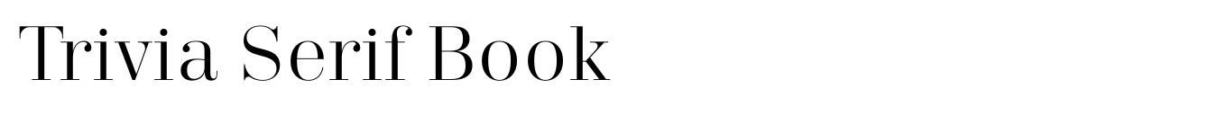Trivia Serif Book